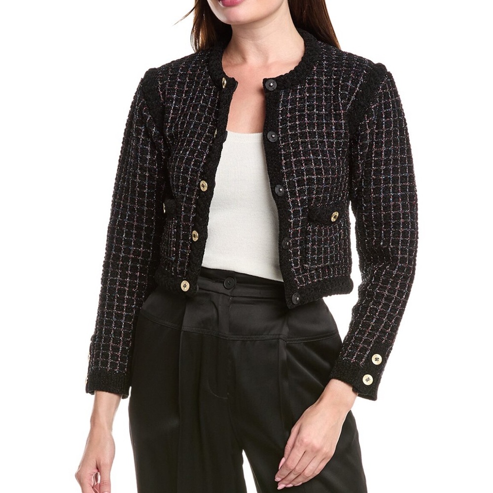 Sandro Tweed Wool-Blend Jacket